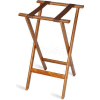 Flat Wood Tray Stand, 18-1/2" x 17" Top x 30" High, 2-1/4" Black Straps, (Single Pack)