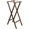 Flat Wood Tray Stand, 18-1/2" x 17" Top x 38" High, Extra Tall, 2-1/4" Brown Straps (5 Per Case)