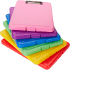 Mind Reader Presse-papiers en plastique avec stockage de portefeuille, plusieurs couleurs