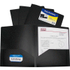 C-Line Products Two-Pocket Heavyweight Poly Portfolio Folder, Black, 25 Folders/Set