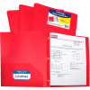 C-Line Products Two-Pocket Heavyweight Poly Portfolio Dossier avec Prongs, Rouge, 25 Dossiers/Set
