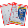 Produits C-Line Réutilisables Dry Erase Pocket, Néon Red, 9 » x 12 », 30 Effacer poches/Ensemble