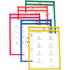 C-Line produits réutilisables effaçables à sec poches, assortiment de couleurs primaires, 6 x 9, 10/PK