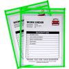 C-Line Products Neon Shop Ticket Holder, Vert, Cousu, Les deux côtés transparent, 9 x 12, 15EA / BX