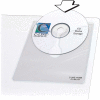Support cd autoadhésif c-line products, 5-1/3 » x 5-2/3 », 10 titulaires/pack, 5 packs/set