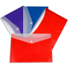 C-Line Products Zip 'N Go Reusable Poly Envelopes, 11"W x 8-1/2"H, Assortiment, 24/Pack
