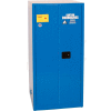 Eagle Armoire corrosive à l’acide de™ 60 gallons, fermeture manuelle, 2 portes, 34 po L x 34 po P x 65 po H, bleu