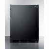 Summit Réfrigérateur-congélateur encastrable sous le comptoir avec poignée porte-serviettes, 5,1 pi³ Cap., noir