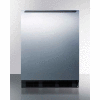 Summit Réfrigérateur-congélateur encastrable sous le comptoir avec poignée brossée, 5,1 pi³ Cap., noir