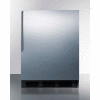Réfrigérateur-congélateur encastrable Summit ADA avec poignée porte-serviettes, 5,1 pi³ Cap., noir