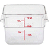 Cambro® Square Food Container W / Red Gradation, 7-1/4 « L x 7-1/4"L x 3-7/8"H, Clair - Qté par paquet : 6