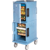 Cambro UPC800401 - Ultra CamCart Food Pan Carrier, avant chargement, bleu ardoise, bouchon. 60 qt.