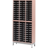 Letter Size Literature Rack, Sapelli Mahogany Laminate Top Black Finish