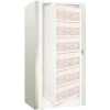 Rotary File Cabinet Components, Legal End Panel Kit, 6-High, Bone White