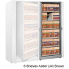 Rotary File Cabinet Adder Unit, Legal, 4 Shelves, Light Gray