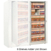 Rotary File Cabinet Adder Unit, Letter, 6 Shelves, Bone White