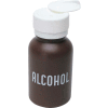 Menda 35601 tour distributeur de liquide brun HDPE avec durée-touche pompe, imprimé « alcool », 8 oz.