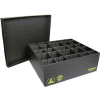 Boîte de manutention en usine ESD Protektive Pak 38829, avec cloisons et couvercles, 7 compartiments, compartiments de 8 x 19-3/4 x 2-1/4 - Qté par paquet : 5