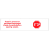 Printed Tape "Stop If Seal Is Broken" 2"W x 110 Yds. 1.84 Mil White/Red - Pkg Qty 36