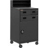 Durham Mobile Cabinet Desk FED-2023-95 with 2 Lockable Drawers 23"W x 20"D x 51"H - Gray