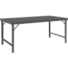 Durham WBF-4896-95 96"W x 48"D Folding Leg Workbench - Steel Square Edge, Gray