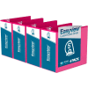 Classeur Davis Group Easyview® Premium View, 1000 feuilles, anneau en D de 5 po, rose, paquet de 4