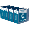 Classeur Easyview® Premium View de Davis Group, 1000 feuilles, anneau en D de 5 po, bleu royal, paquet de 4