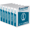 Classeur Easyview® Premium View de Davis Group, peut contenir 400 feuilles, anneau rond de 2 po, blanc, paquet de 6