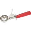 Winco ICD-24 Ice Cream Disher W/ Plastic Handle, Size #24, Red - Pkg Qty 10