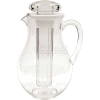 Winco WPIT-19 Pitcher W/ Ice Tube, 2 Qt., Stainless Steel, 12/Pack