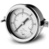 Dynamic 2 1/2 " Fluid Glycerine Filled Pressure Gage Panel 4000 PSI