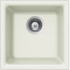 Houzer® E-100U CLOUD Quartztone Series Granite Dual Mount Bar/Prep Sink, Blanc