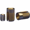 8-32 Flush Press Insert - Brass - 240-008-Br.250 - Pkg Qty 100