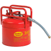 Eagle D.O.T. Approved Transport Can with 7/8"Flexible Hose Type II Red 5 Gal., 1215