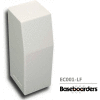 Baseboarders® Premium Series Steel Easy Slip-on Baseboard Left Side CLOSED Endcap, Blanc
