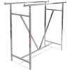 Heavy Duty Double Bar Garment Rack (K41) w/ V-Brace - Chrome