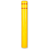 Poster Guard® borne couvercle, 8 7/8 "dia. x 52" H, Yellow W / bande rouge, 8x52YR
