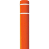 Poster Guard® Bollard couverture CL1385HD, 4-1/2" ø X 52" H, Orange/blanc ruban