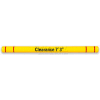 Hauteur barre de clairance Guard™ HTGRD45120YW, 4-1/2" ø X 120" L, jaune/blanc ruban & Graphics