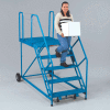 EGA Truck/Dock Ladder 5-Step Grip Strut, Blue 800Lb. Capacity Assembled - U5-3648WPSU