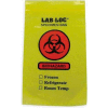 Sac de transfert refermable 3-mur spécimen (Biohazard), 6 "x 9", teinte jaune, Pkg Qté 1000