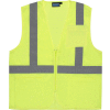 Gilet de sécurité en maille économique ERB® Aware Wear® S363P ANSI Classe 2, fermeture à glissière, M, citron vert