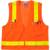 Ergodyne® GloWear® 8250ZHG classe 2 Hi-Gloss arpenteurs Vest, Orange, L/XL