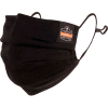 Masque de couverture plissé noir Ergodyne 8801 - 12-pack
