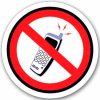 Durastripe 30" Round Sign - No Cell Phones - No Text