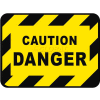 Durastripe 12"X9" Rectangle - Caution Danger