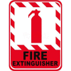 Durastripe 12"X9" Vertical Rectangle - Fire Extinguisher
