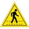 Durastripe 24" Triangular Sign - Pedestrian Crossing No Text
