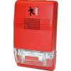Edwards, signalisation, EG1T-feu, plaque décorative Genesis pour deux groupes ou 4" boîtes carrées, blanc, marqué de feu