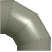 Zip-A-Duct™ 12" diamètre coude 90 ° gauche gris